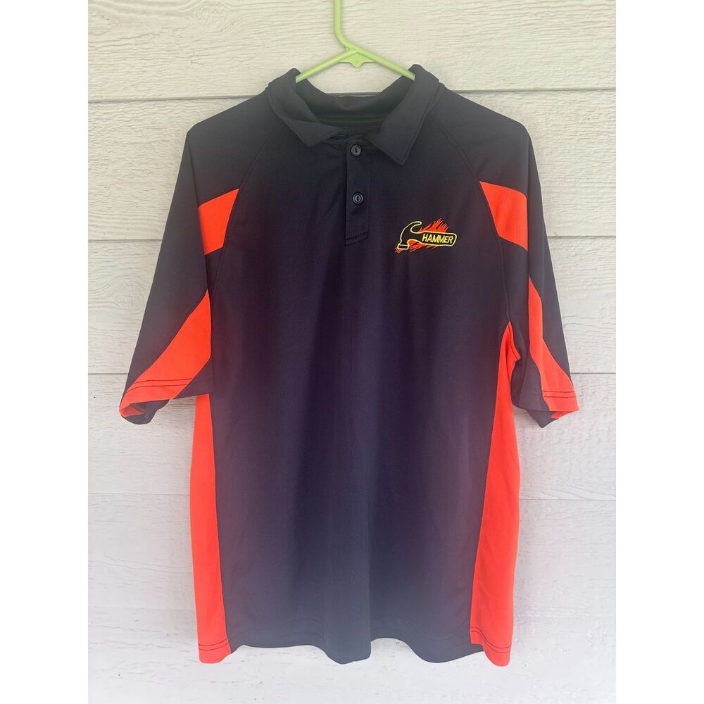 Holloway Hammer Bowling Performance Dri-Fit Colorblock Polo Shirt - Size L
